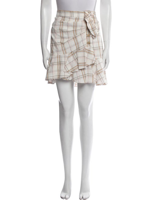 Veronica Beard Plaid Print Mini Skirt