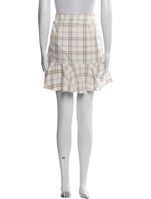Veronica Beard Plaid Print Mini Skirt