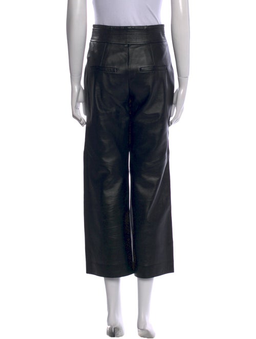 Veronica Beard Lamb Leather Wide Leg Pants