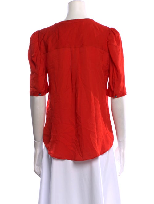 Veronica Beard Silk V-Neck Blouse