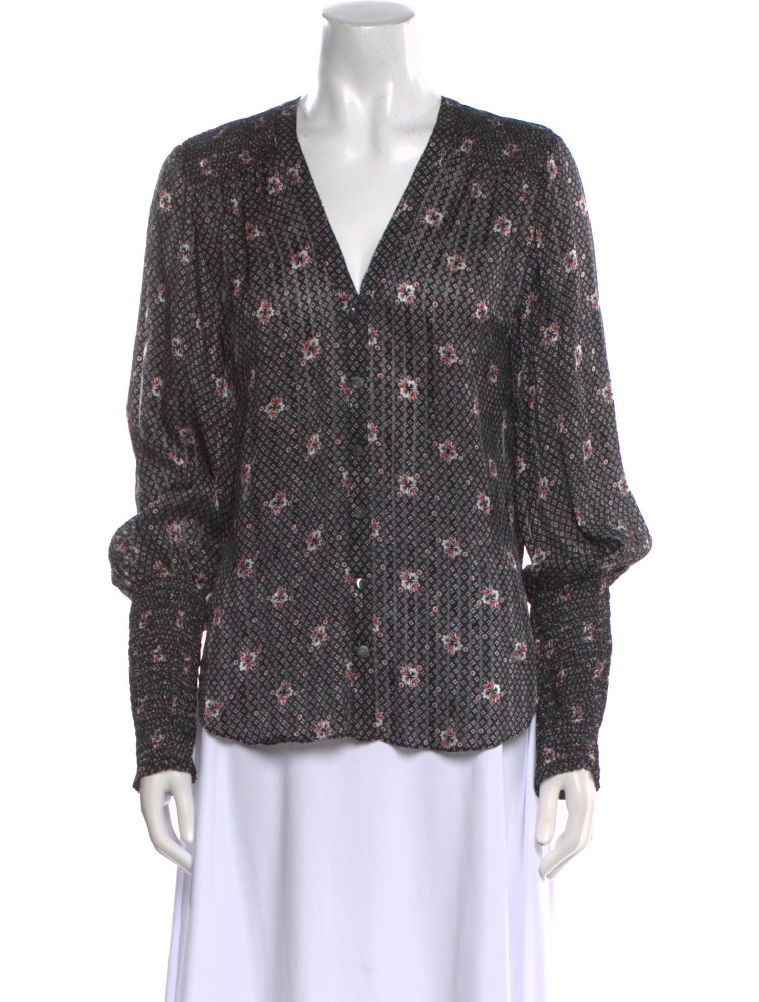 Veronica Beard Silk Printed Blouse