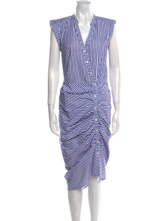 Veronica Beard Striped Midi Length Dress