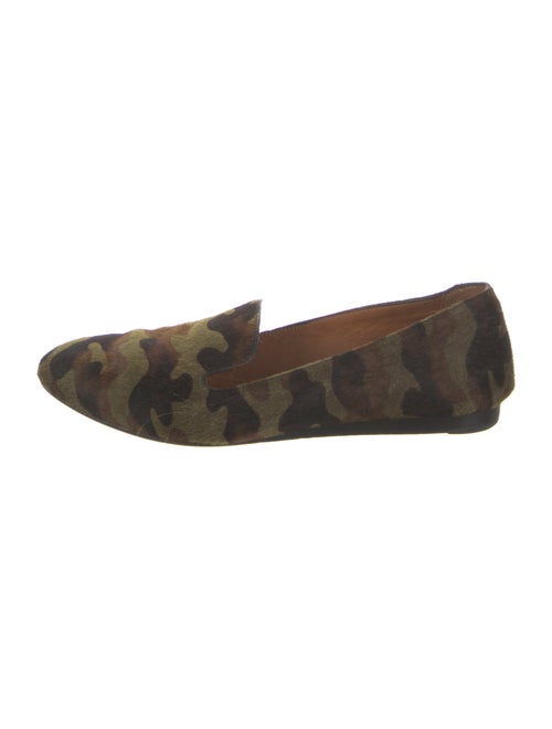 Veronica Beard Calf Hair Camouflage Print Loafers