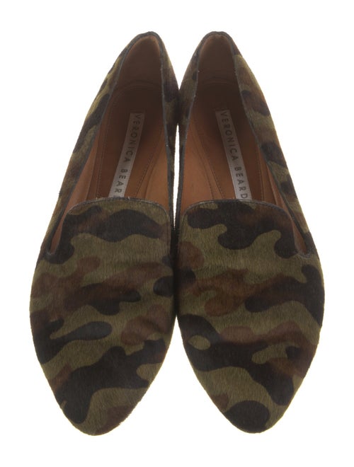 Veronica Beard Calf Hair Camouflage Print Loafers