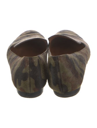 Veronica Beard Calf Hair Camouflage Print Loafers