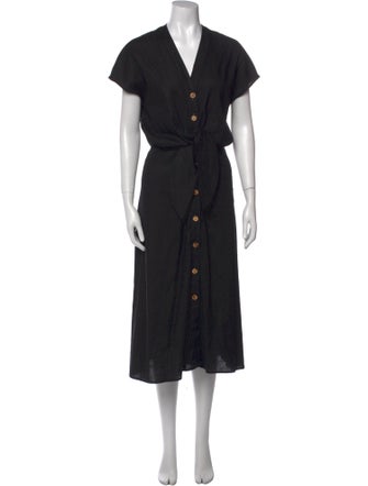 Veronica Beard V-Neck Midi Length Dress