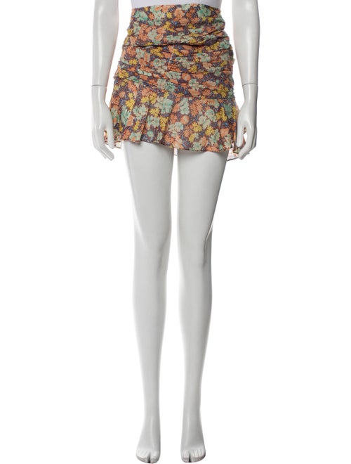 Veronica Beard Floral Print Mini Skirt