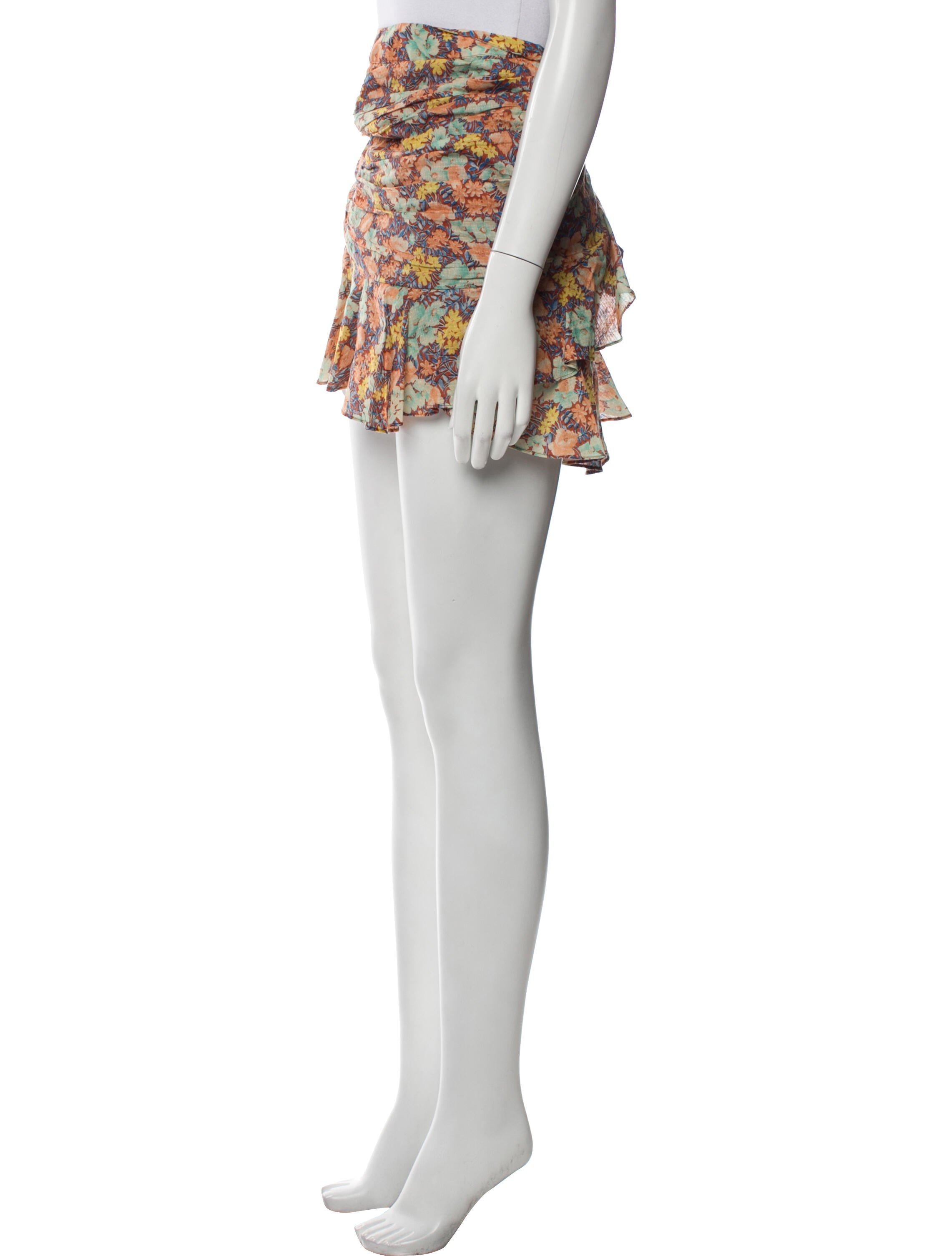 Veronica Beard Floral Print Mini Skirt