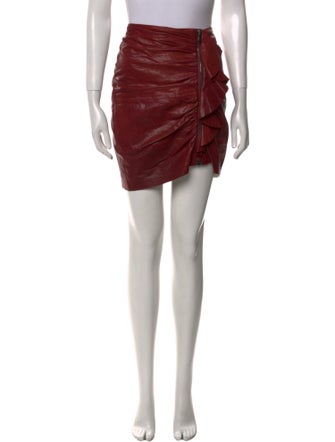 Veronica Beard Leather Mini Skirt
