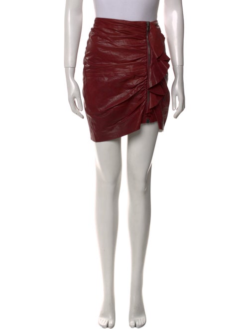 Veronica Beard Leather Mini Skirt