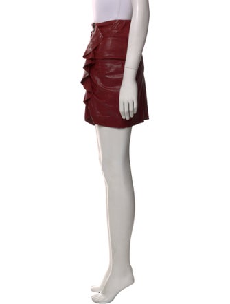 Veronica Beard Leather Mini Skirt