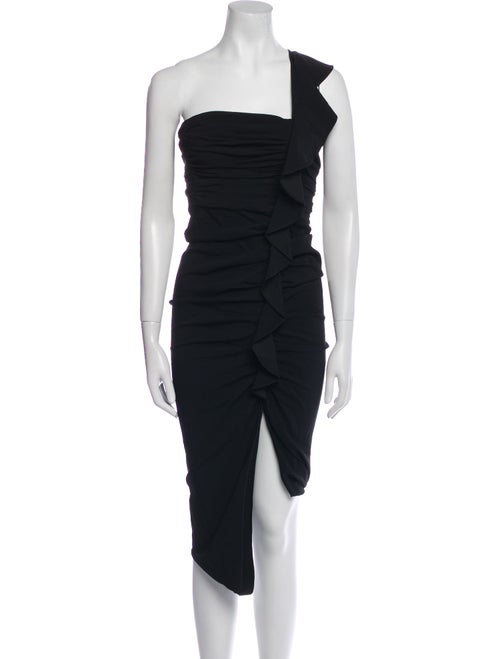 Veronica Beard One-Shoulder Midi Length Dress