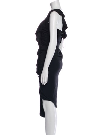 Veronica Beard One-Shoulder Midi Length Dress