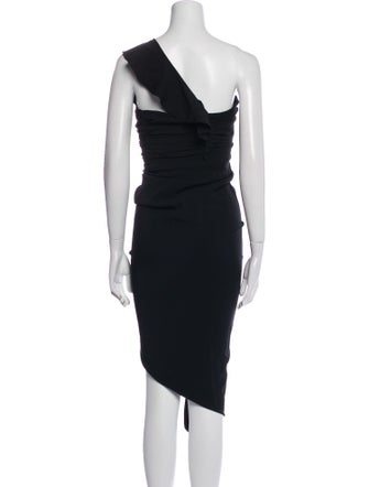 Veronica Beard One-Shoulder Midi Length Dress