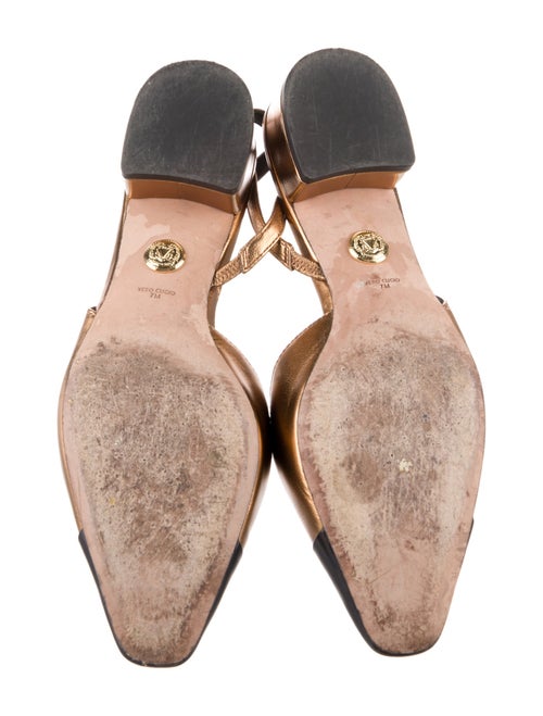 Veronica Beard Leather Colorblock Pattern Slingback Flats