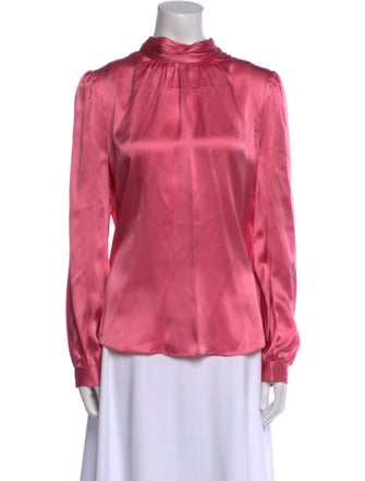Veronica Beard Silk Mock Neck Blouse