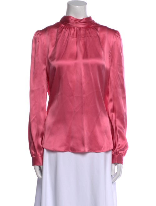 Veronica Beard Silk Mock Neck Blouse