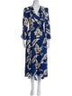 Veronica Beard Floral Print Midi Length Dress