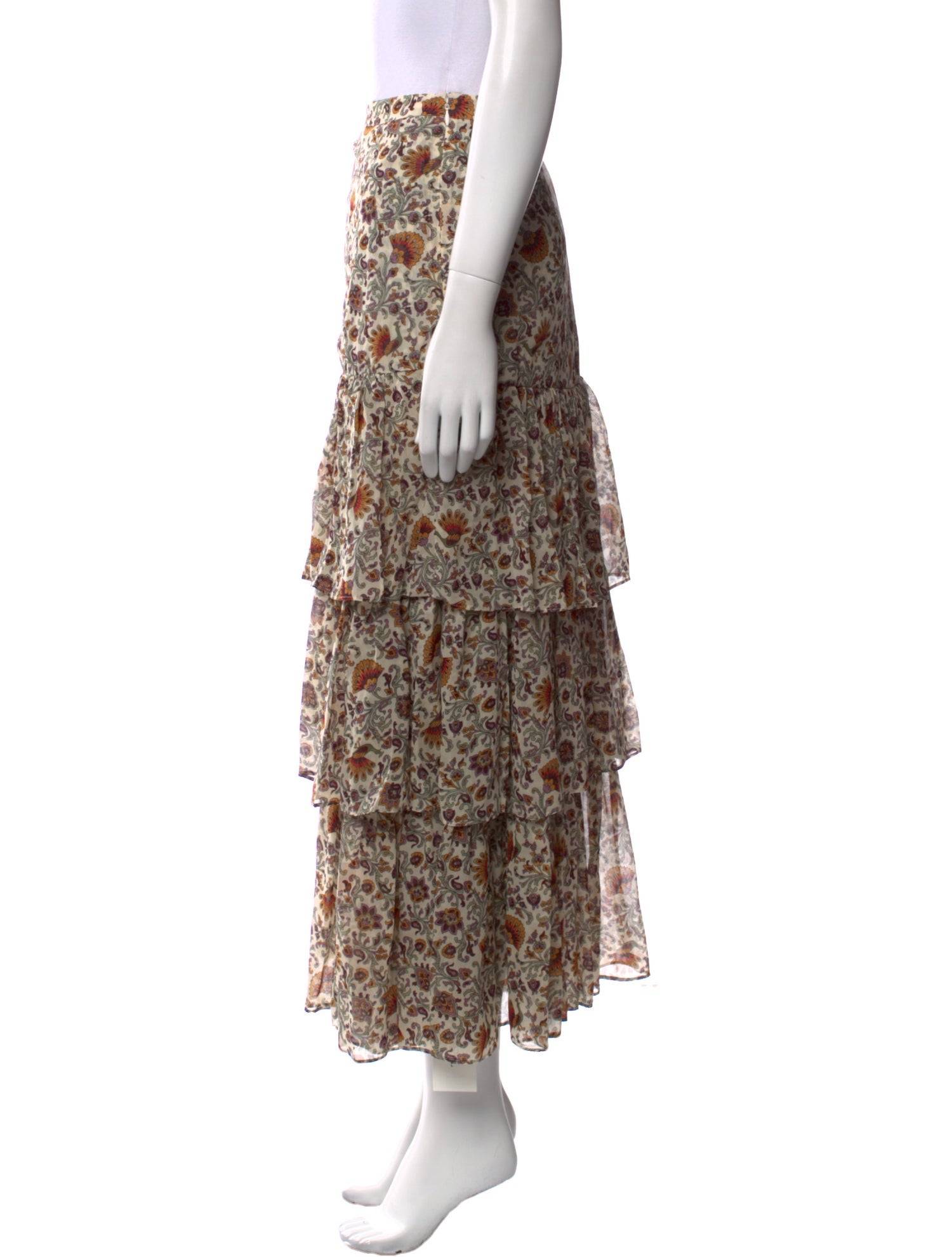 Veronica Beard Silk Midi Length Skirt