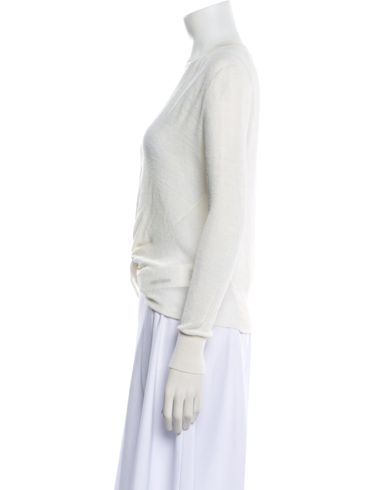 Veronica Beard Linen V-Neck Crop Top