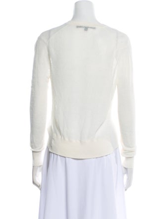 Veronica Beard Linen V-Neck Crop Top