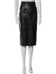 Veronica Beard Leather Trim Embellishment Knee-Length Skirt