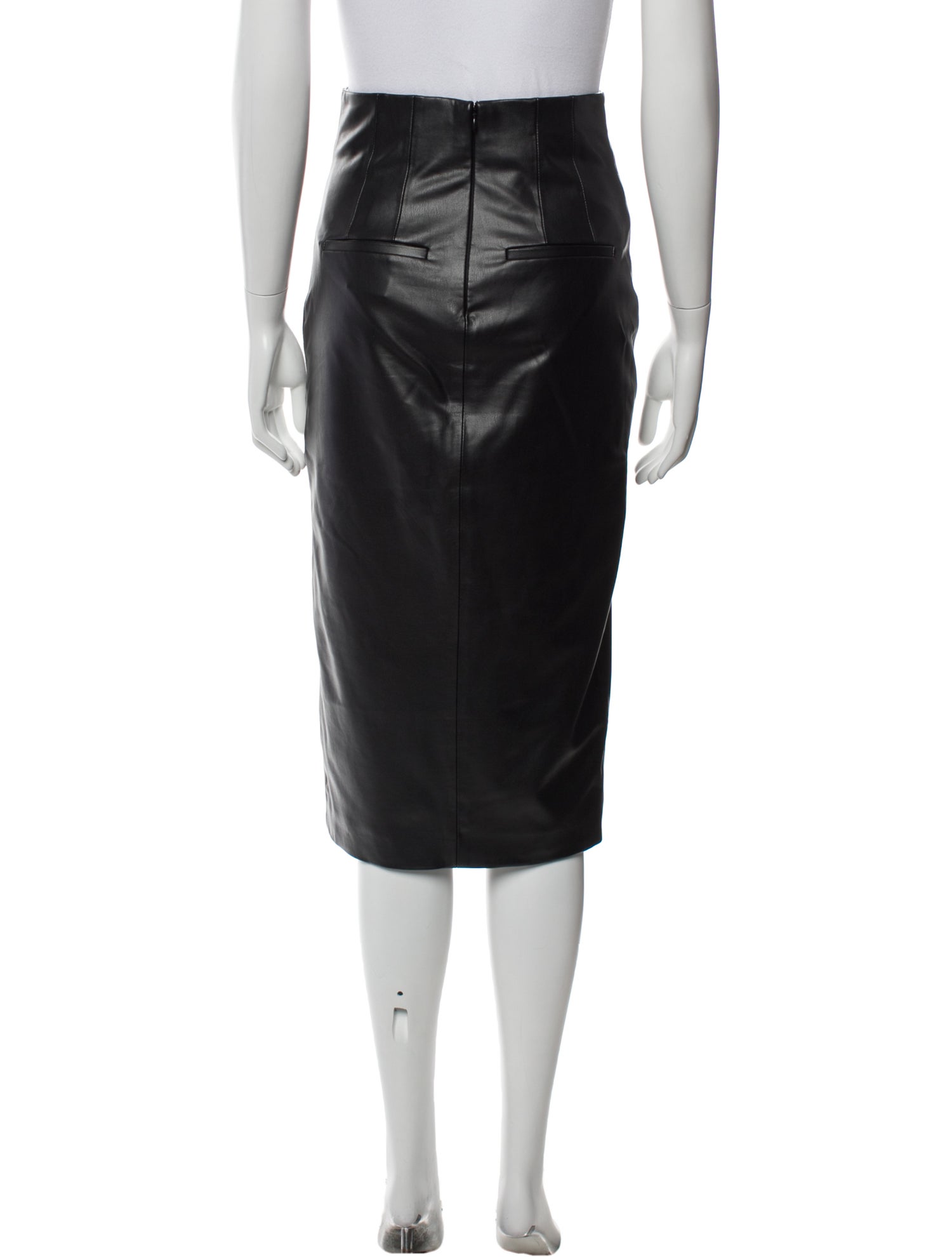 Veronica Beard Leather Trim Embellishment Knee-Length Skirt