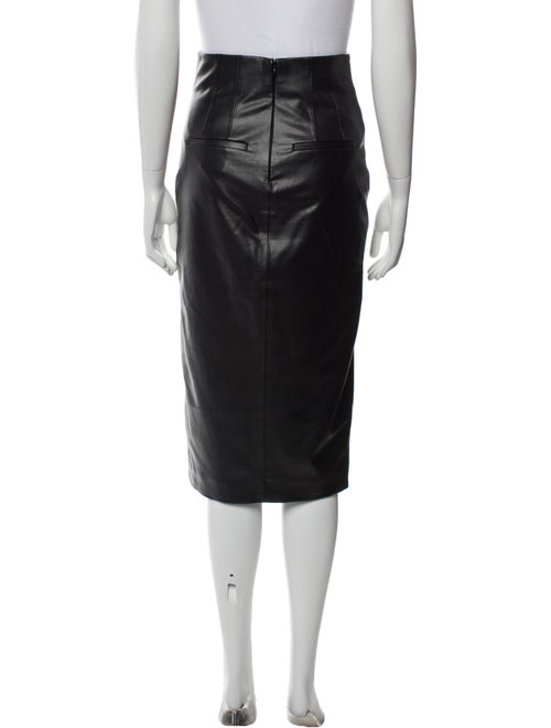 Veronica Beard Leather Trim Embellishment Knee-Length Skirt