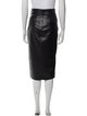 Veronica Beard Leather Trim Embellishment Knee-Length Skirt