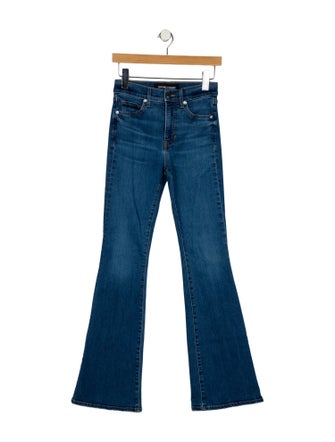 Veronica Beard Mid-Rise Wide Leg Jeans