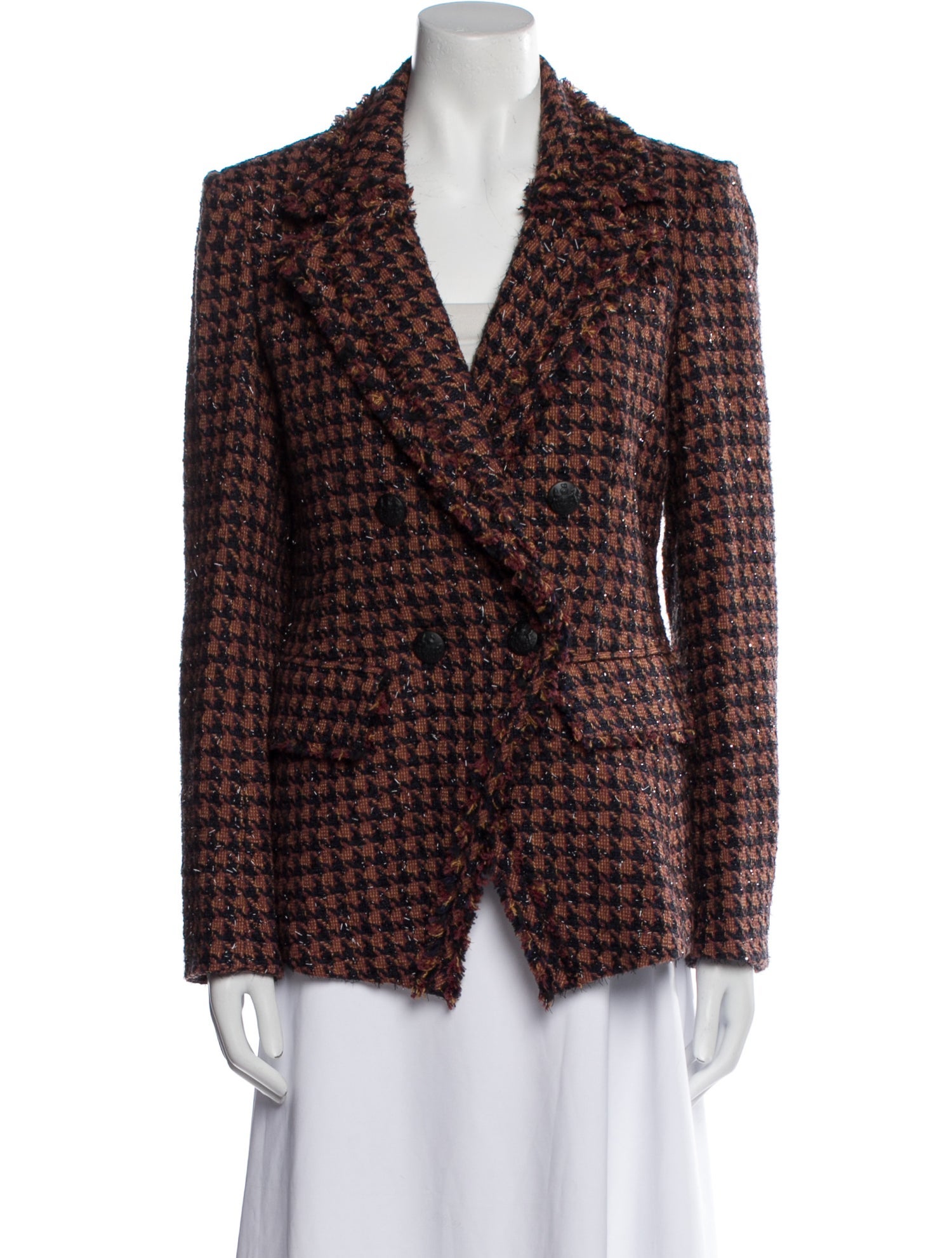 Veronica Beard Plaid Print Blazer