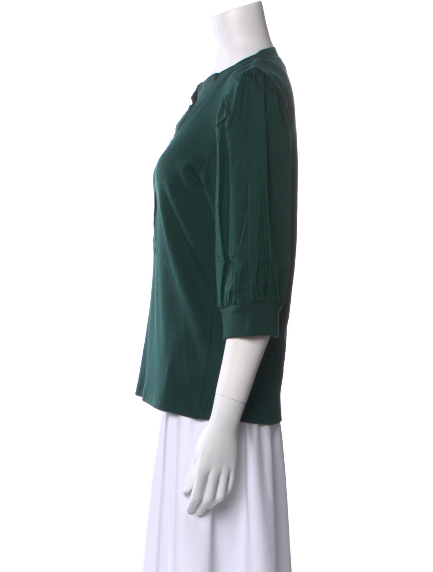 Veronica Beard V-Neck Three-Quarter Sleeve Polo w/ Tags