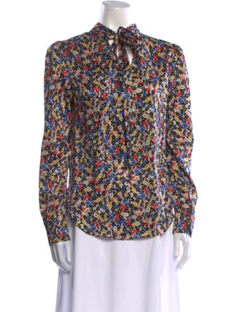 Veronica Beard Silk Floral Print Blouse