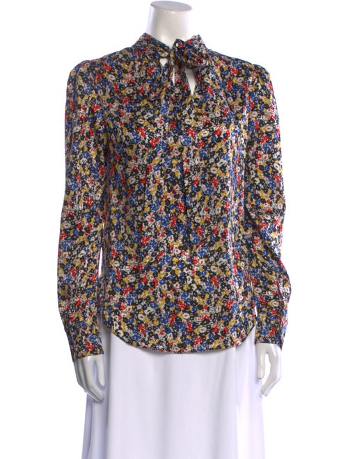 Veronica Beard Silk Floral Print Blouse
