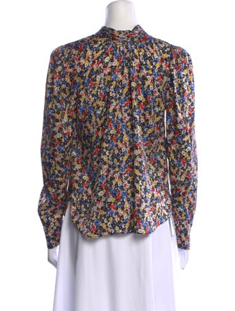 Veronica Beard Silk Floral Print Blouse