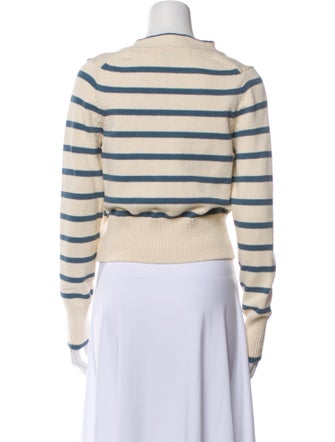 Veronica Beard Striped V-Neck Sweater