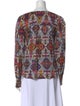 Veronica Beard Printed V-Neck Blouse
