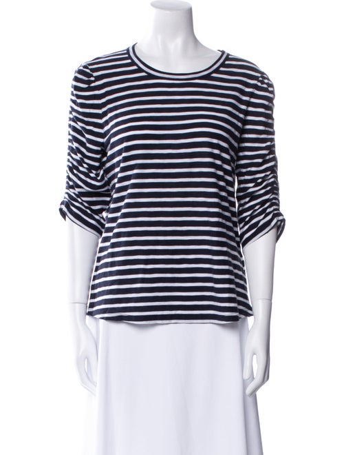 Veronica Beard Striped Scoop Neck T-Shirt