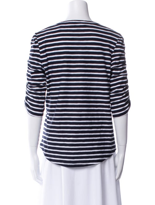 Veronica Beard Striped Scoop Neck T-Shirt