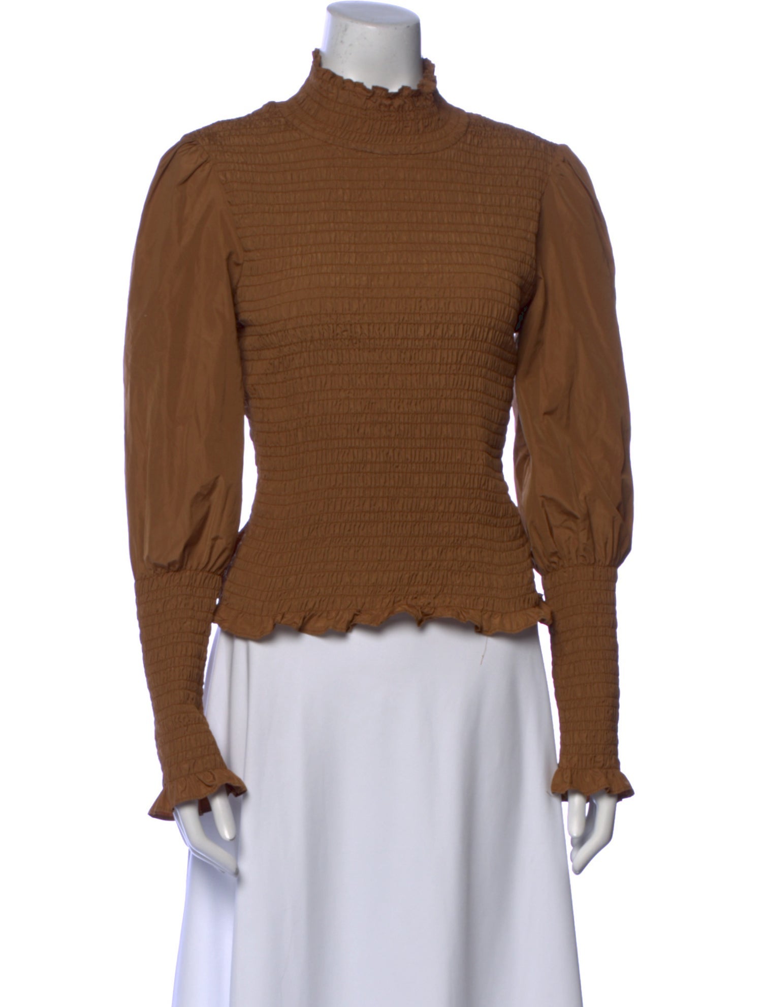 Veronica Beard Mock Neck Long Sleeve Top