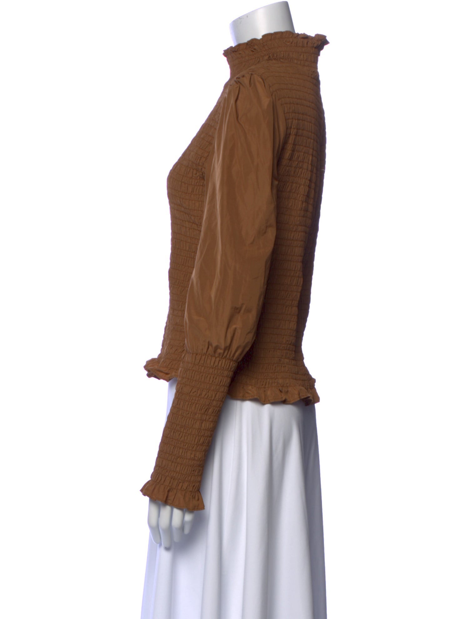 Veronica Beard Mock Neck Long Sleeve Top