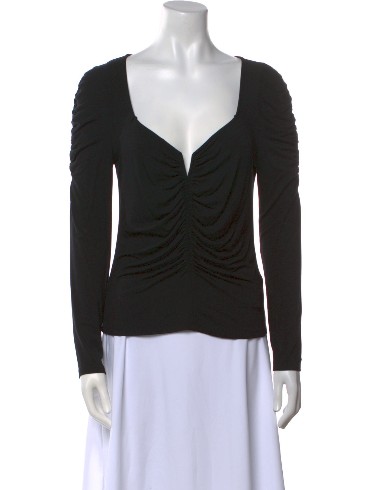 Veronica Beard V-Neck Long Sleeve Top