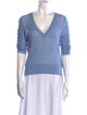 Veronica Beard Linen V-Neck Sweater