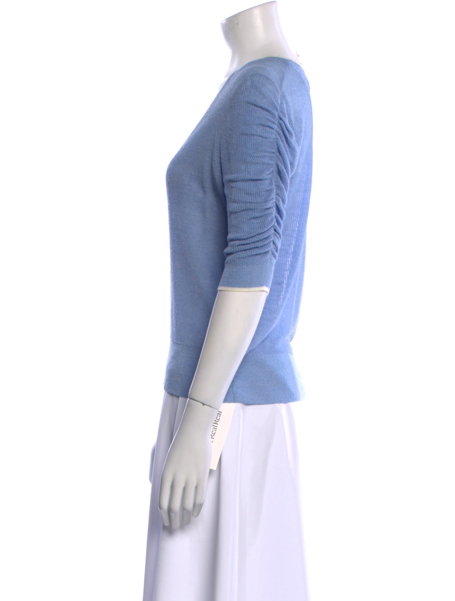 Veronica Beard Linen V-Neck Sweater