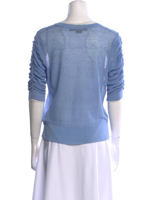 Veronica Beard Linen V-Neck Sweater