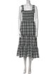 Veronica Beard Plaid Print Midi Length Dress