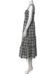 Veronica Beard Plaid Print Midi Length Dress