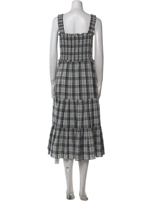 Veronica Beard Plaid Print Midi Length Dress