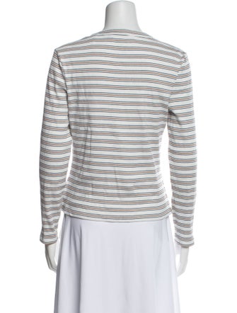 Veronica Beard Striped Crew Neck Top