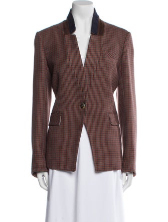 Veronica Beard Plaid Print Blazer